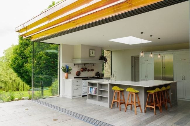 Professional kitchen photography in Yeovil featuring a spacious layout and natural light. Captured by Simon Plant using a Canon full-frame camera and L-series wide-angle lens for sharp architectural detail in the BA20 area.