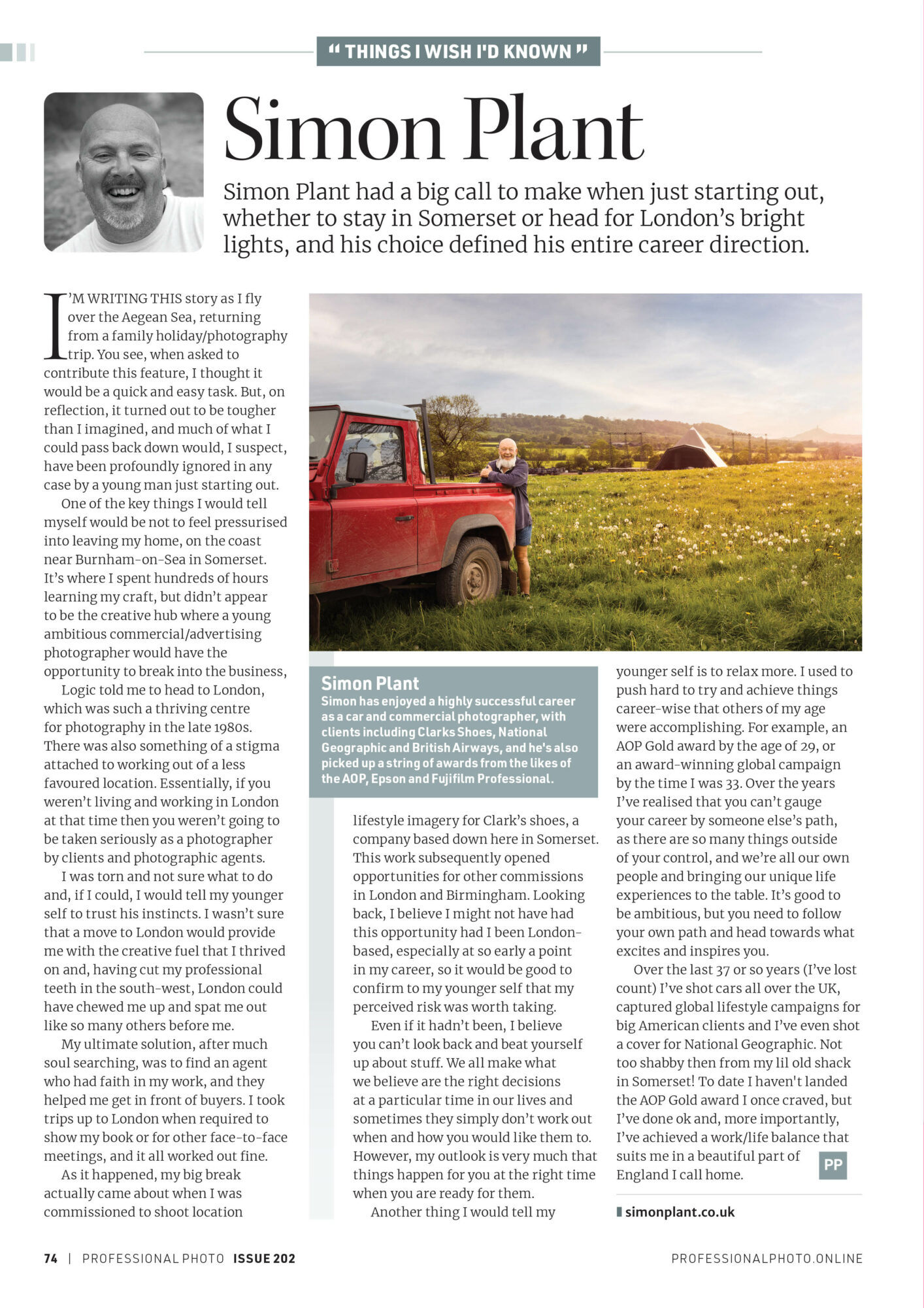 Professional Photographer Magazine Interview December 2022