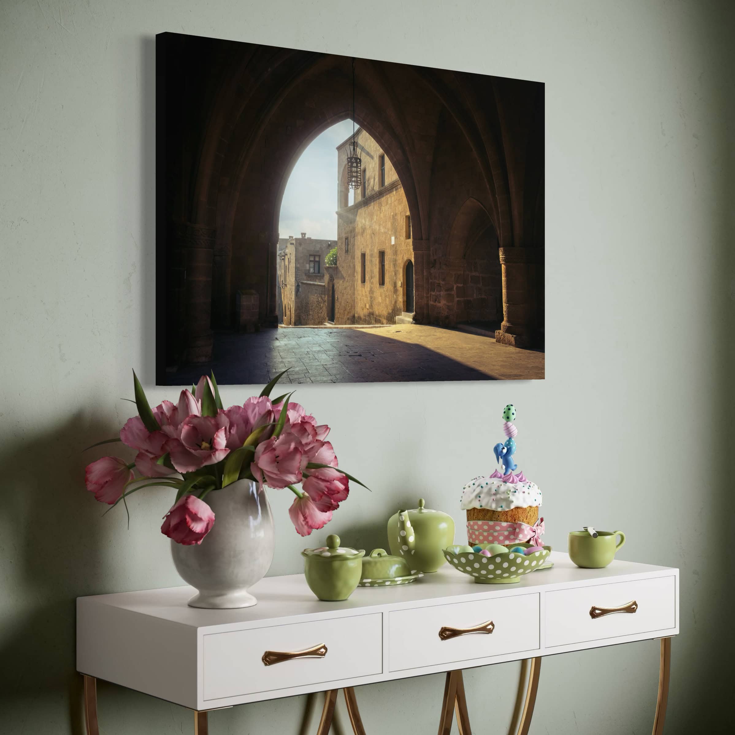 Morning Light Enters The Palace.Canvas Mocks-5