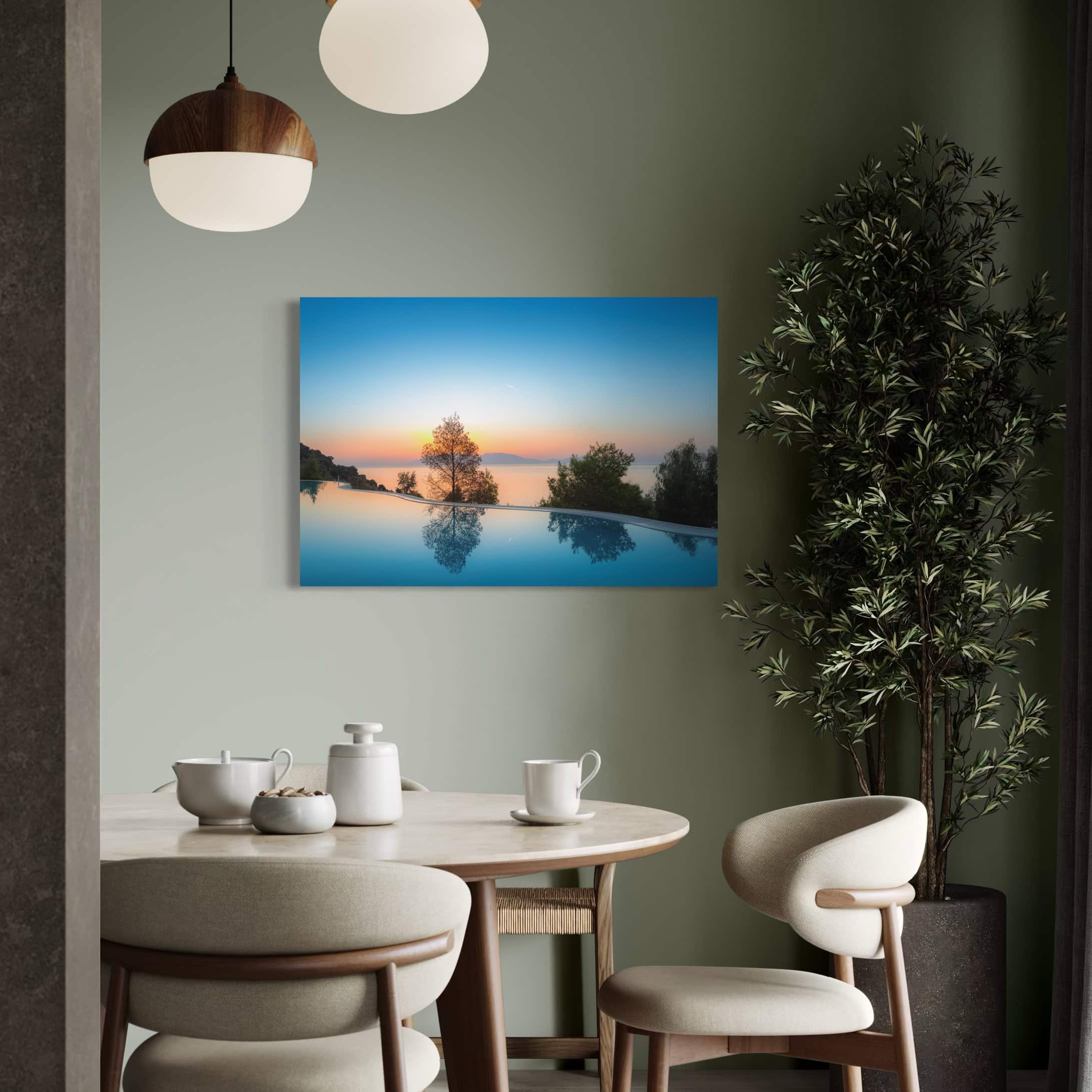 Pool Terrace Dawn Kos Greece Gallery Canvas Print | Aeonian Art - Image 4
