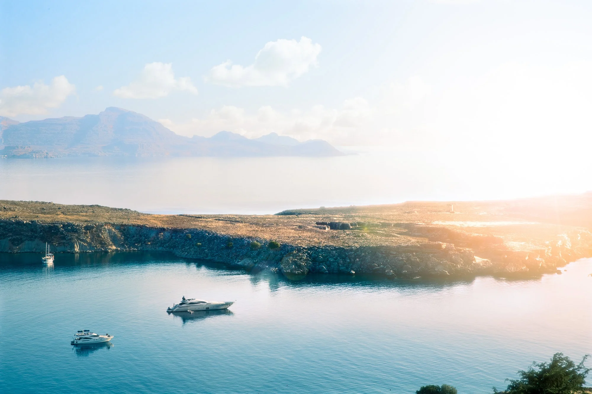 Moored In The Bay Lindos