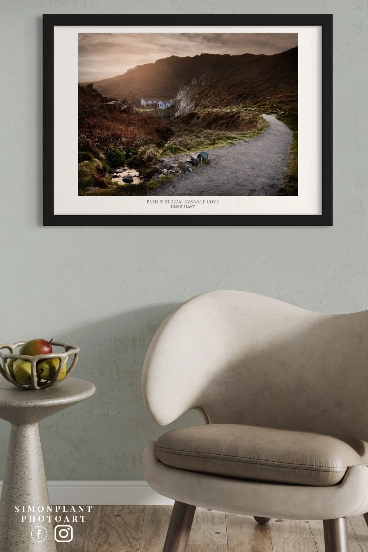Stream And Path Kynance Cove Poster Photography