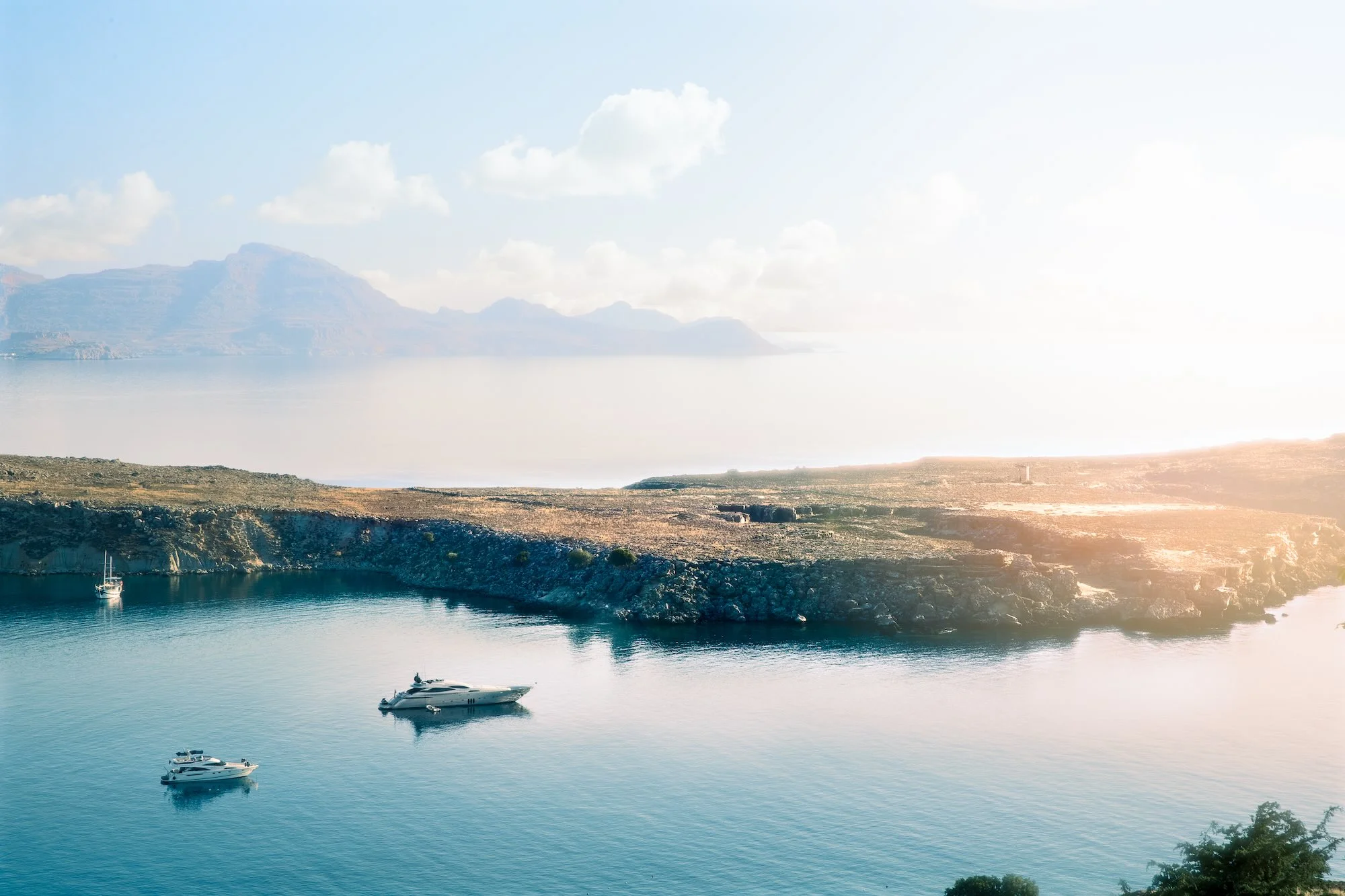 Moored In The Bay Lindos