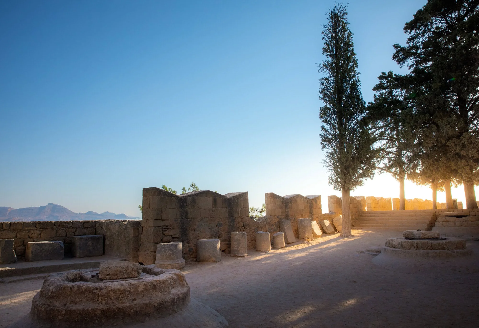 A Golden Welcome At Lindos Citadel